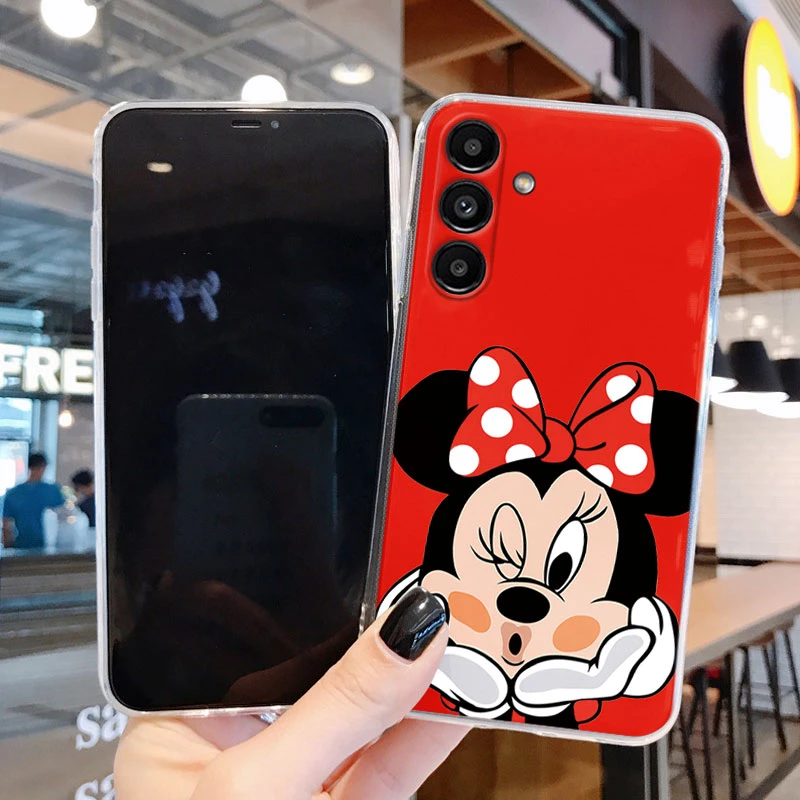 Funda protectora para teléfono Samsung Galaxy A24 4G, carcasa transparente de silicona suave, Mickey, Minnie Mouse, Anime - imagen 2