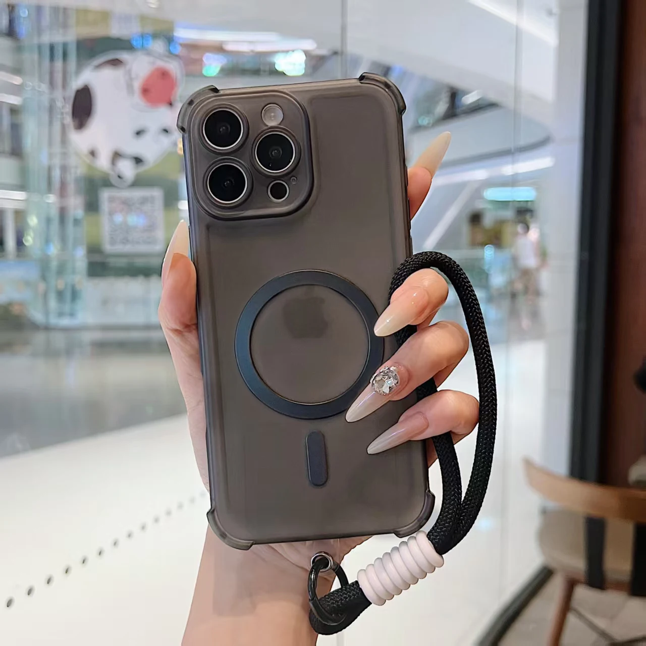 Funda de teléfono con correa de muñeca magnética para Xiaomi Redmi Note 15 Pro Plus 5G 15 15C 4G, funda con cordón de silicona suave a prueba de golpes - imagen 3