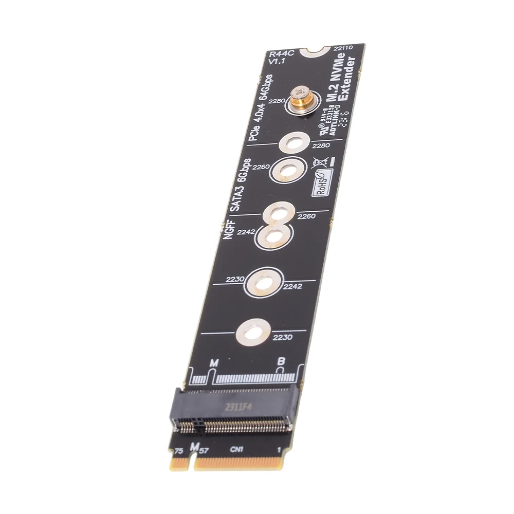 Tarjeta adaptadora de extensión M.2 NVMe SSD/SATA PCIe + protocolo Dual SATA PCI-e 4,0 x4 para tarjeta de expansión de protección de ranuras SSD 2280-22110 - imagen 3