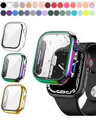 Carcasa con cristal protector para Apple Watch 38/40/41/42/44/45 mm