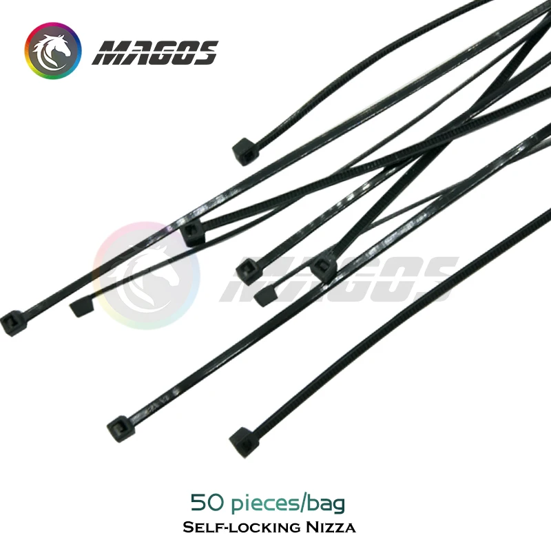 Kit de bridas para cables de ordenador de escritorio, gestión de cables de nailon, plástico autoblocante, 50 Uds., anillo de sujeción de 3x150mm, componentes para PC - imagen 5