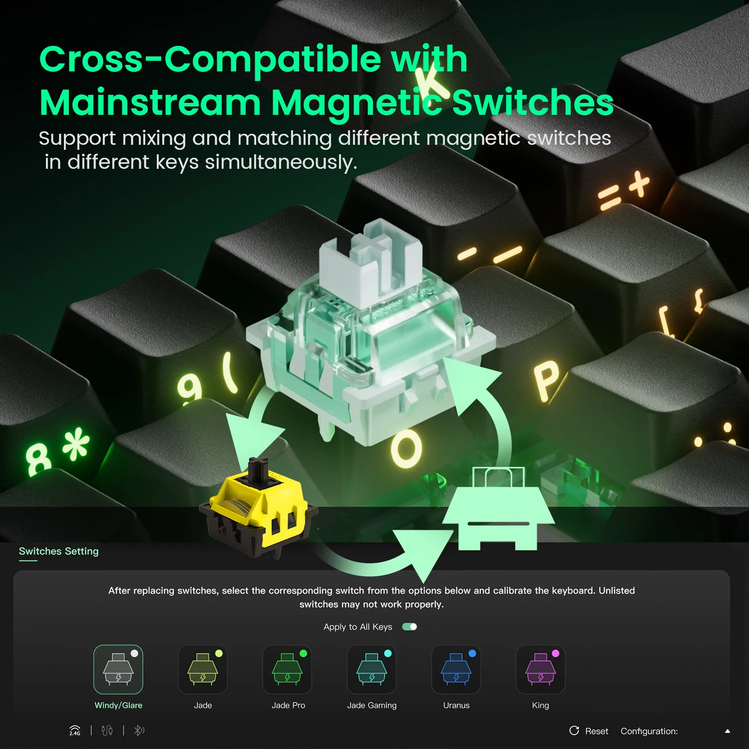 Akko MonsGeek FUN68 HE teclado magnético 65% disparador rápido 0,005mm 8000Hz ARGB USB/teclado personalizado inalámbrico para juegos para jugadores - imagen 4