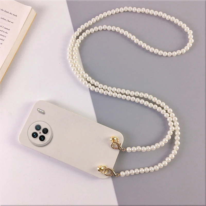 Para Honor X70 X9D bandolera perla cordón collar funda de teléfono para Honor X9D X 70 lente de cámara funda protectora trasera de silicona - imagen 5