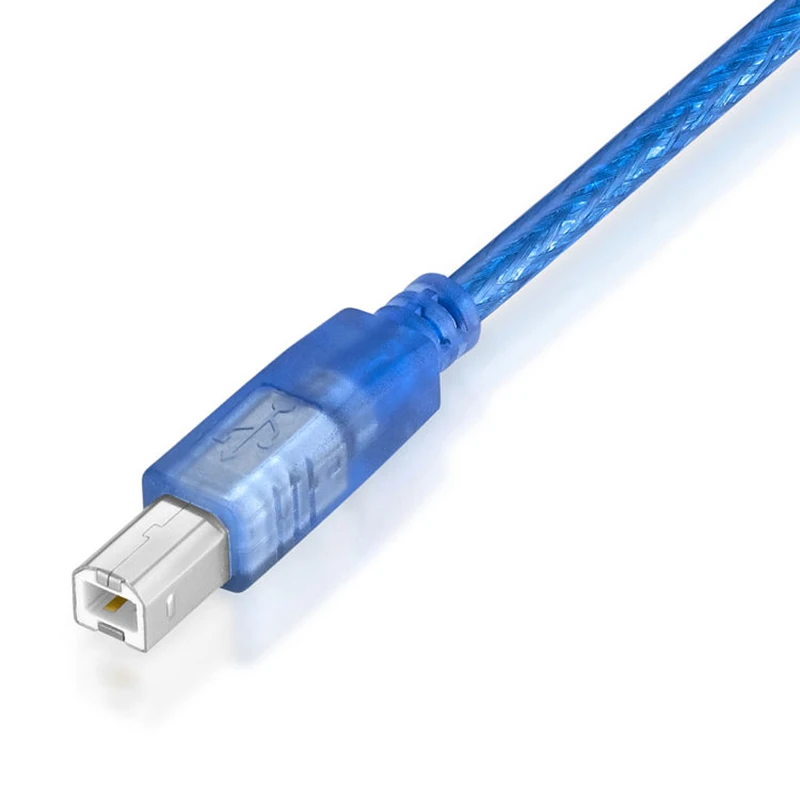 USB 2.0 Printer Cable USB 2.0 Type A Male to Type B Male Foil+Braided Shielding Transparent Blue 0.3M 0.5M 1.5m 2m 3m 5m 10m - imagen 4