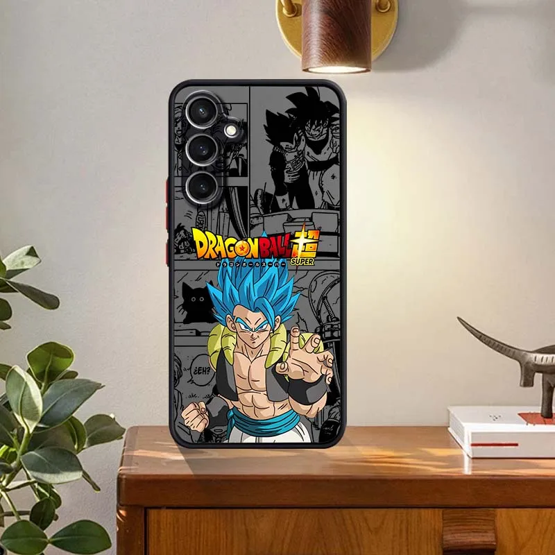 D-Dragon Ball Saiyan Anime Art para Samsung Galaxy S25 S24 S23 S22 FE Plus Ultra 5G esmerilado translúcido funda de teléfono - imagen 5