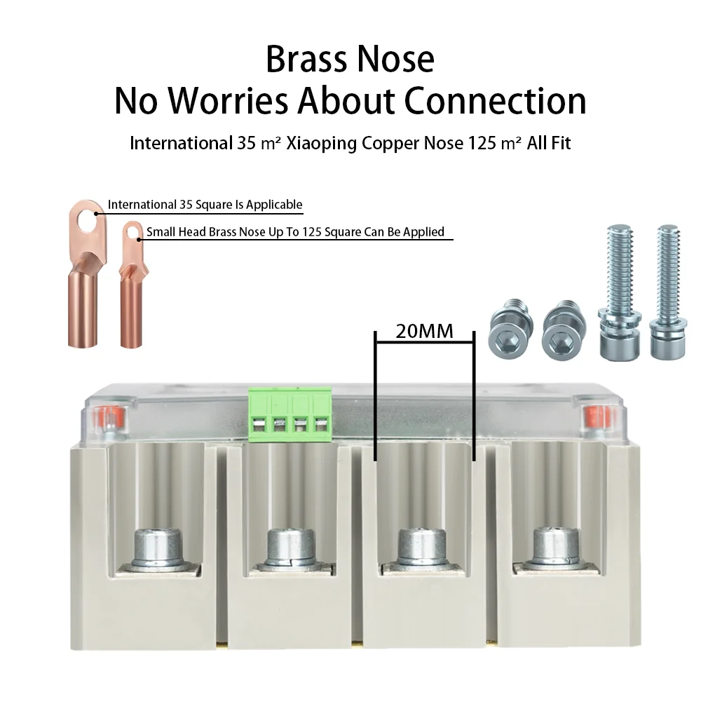 Trásico 4 cables 300A 3*220V/380V cableado directo multifuncional medidor de energía de alta carga Monitor pantalla retroiluminada RS485 - imagen 5