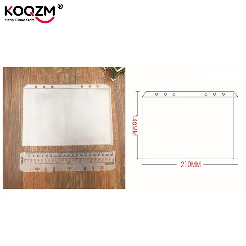 Bolsillos de carpeta para archivador de documentos, carpetas transparentes para cuaderno, A5, A6, A7, 1 unidad - imagen 4