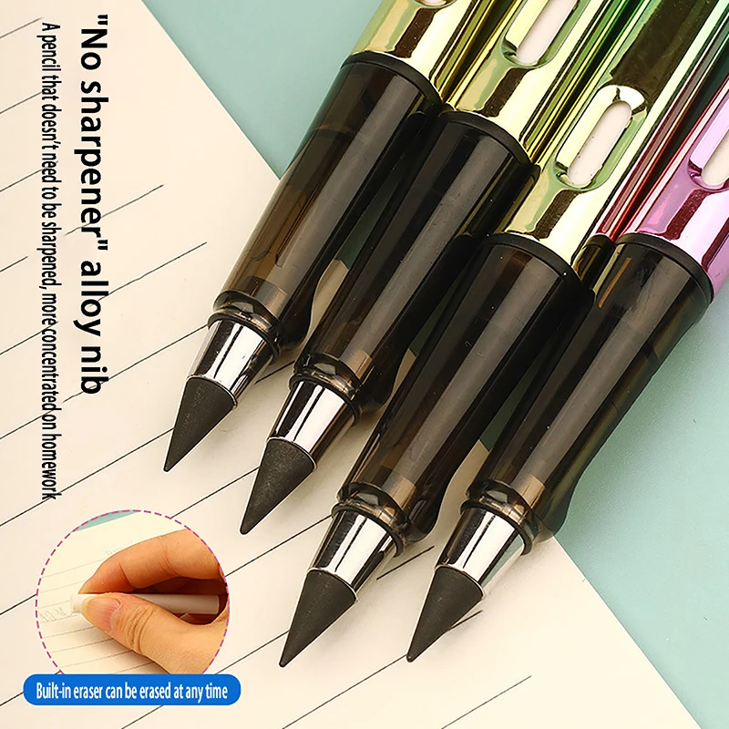 Papelería de boceto de arte escolar, regalos, nuevo, afilado colorido, lápiz libre, sin tinta, Punta reemplazable, suministros de pintura Kawaii - imagen 3