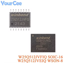 5 uds/1 unidad W25Q512JVFIQ W25Q256JVFIQ SOIC-16 W25Q512JVEIQ W25Q256JVEIQ W25Q128JVEIQ WSON-8 W25Q512 25Q512JVFIQ Chip de memoria Flash