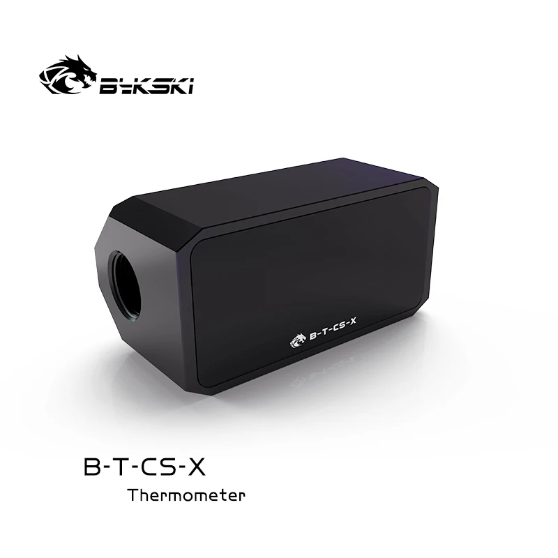 Bykski-medidor de temperatura del agua con pantalla Digital OLED, sistema de enfriador de agua, termómetro doble G1/4 '', Sensor de temperatura