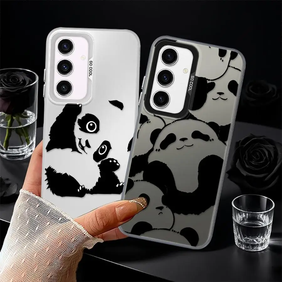 Funda para Samsung Galaxy A32 A73 A26 A33 A34 A36 A22 A52 A23 A25 A53 A24 funda trasera para teléfono Panda de dibujos animados lindo - imagen 2