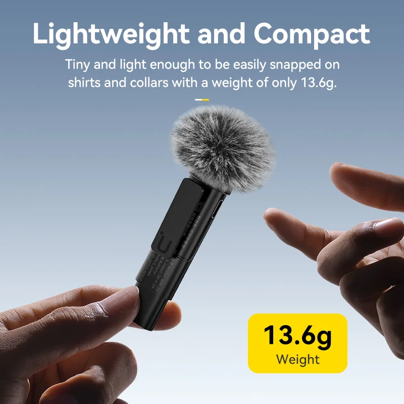 Ulanzi-micrófono inalámbrico WM-10 para teléfono inteligente, dispositivo con Clip para iPhone y Android, con reducción de ruido - imagen 5