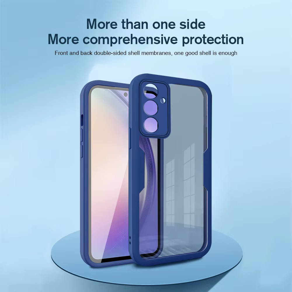 Funda frontal transparente de película PET para móvil, protector de acrílico A prueba de golpes, 360 °, para Samsung Galaxy A54 5G A34 A14 4G 2023 Samsong A 54 34 14 - imagen 2