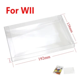 Caja transparente para cartuchos de juego, funda protectora de plástico PET para almacenamiento de juegos Wii, caja de tarjetas de juego, 30 Uds.