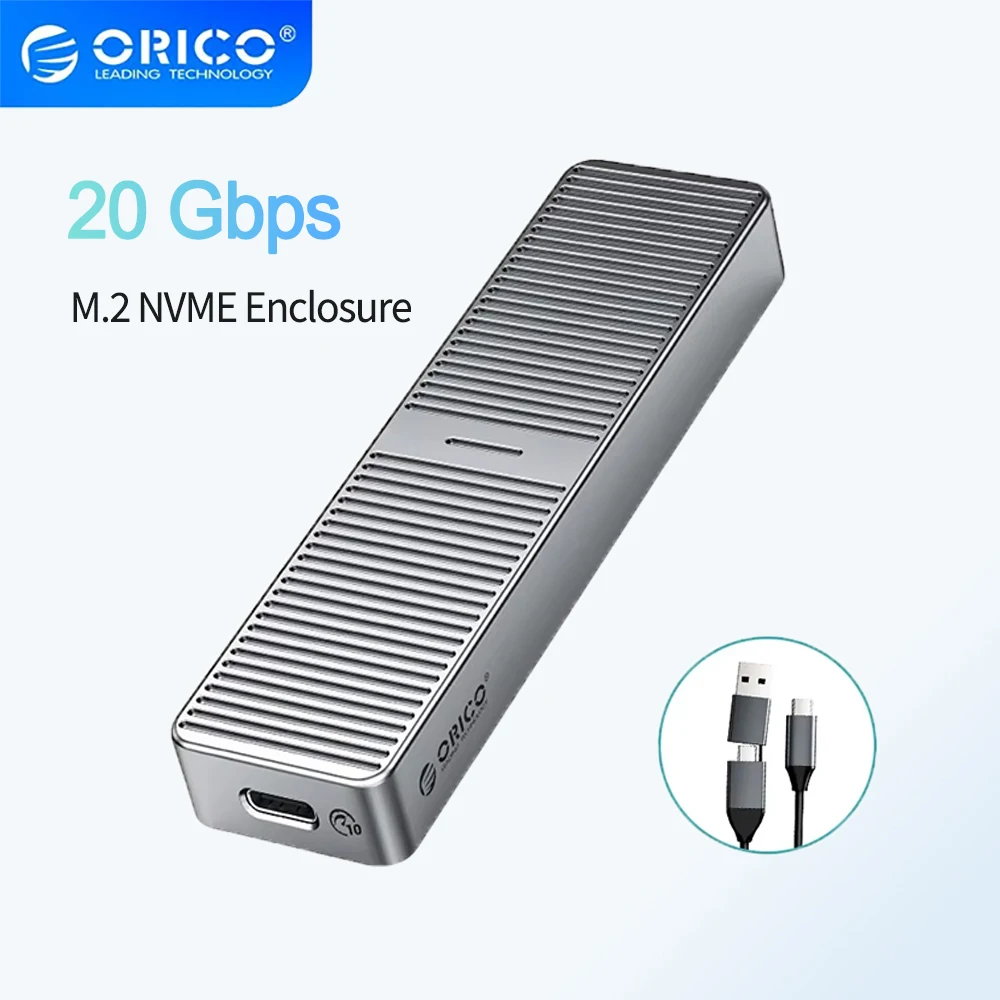 ORICO 20Gbps M2 NVMe SSD carcasa M.2 NVME SSD adaptador USB 3,2 tipo C Gen2 carcasa externa con chaleco de refrigeración incorporado - imagen 2