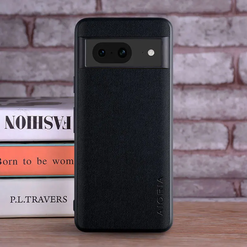 Google Pixel 8 Pro – Funda Cuero Textil Premium Antigolpes - imagen 3