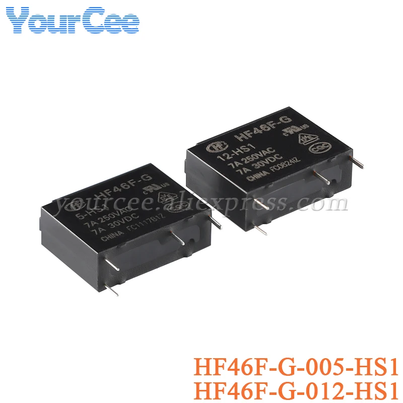 5 uds/1 ud relé de potencia medio ultrapequeño HF46F HF49FD HF41F HF46F HF46F-G-005-HS1 012-HS1 HF41F-5-HS HF49FD-005-1H11T 5V 12V 24V - imagen 3