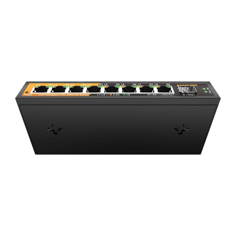 KeepLiNK-conmutador gestionado multigigabit de 9 puertos, 8 puertos, 2,5 Gb, Ethernet y 1 puerto, 10G, SFP + - imagen 5