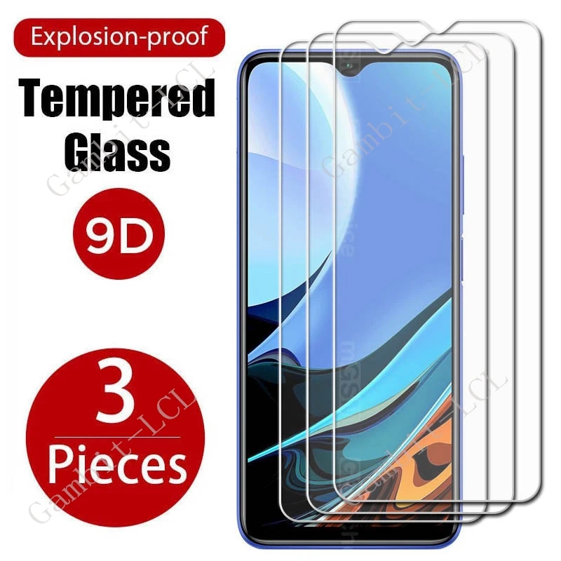 3 uds vidrio templado Protector para Xiaomi Poco M3 PocoM3 Redmi9T en Redmi 9T NFC M2010J19SY película protectora de pantalla