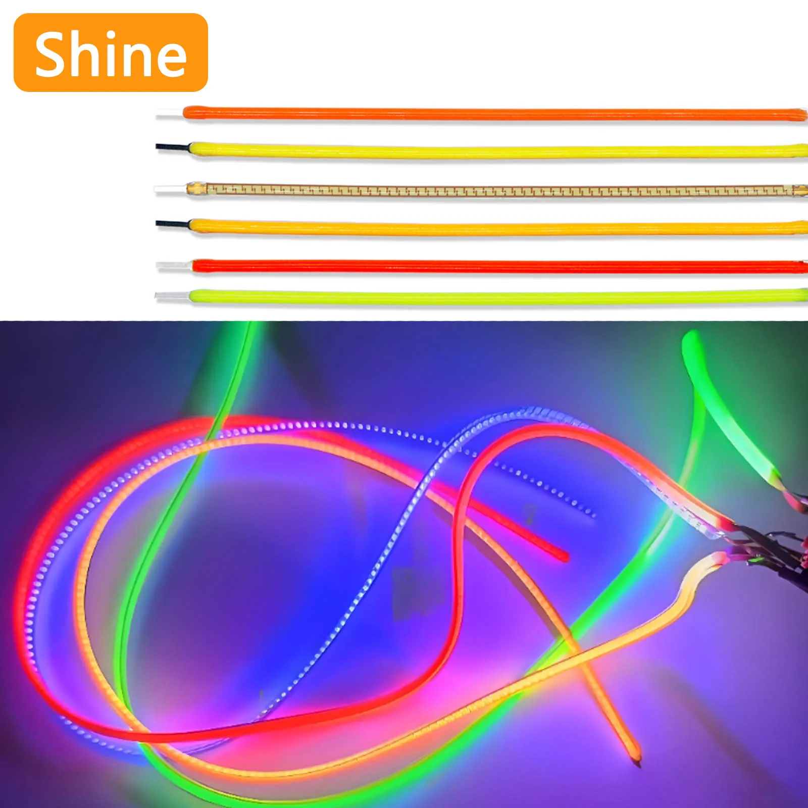 10 Uds filamento LED Flexible DC3V 450mm bombilla fuente de luz accesorios decoración Bar cafetería 2200k rojo verde azul rosa blanco