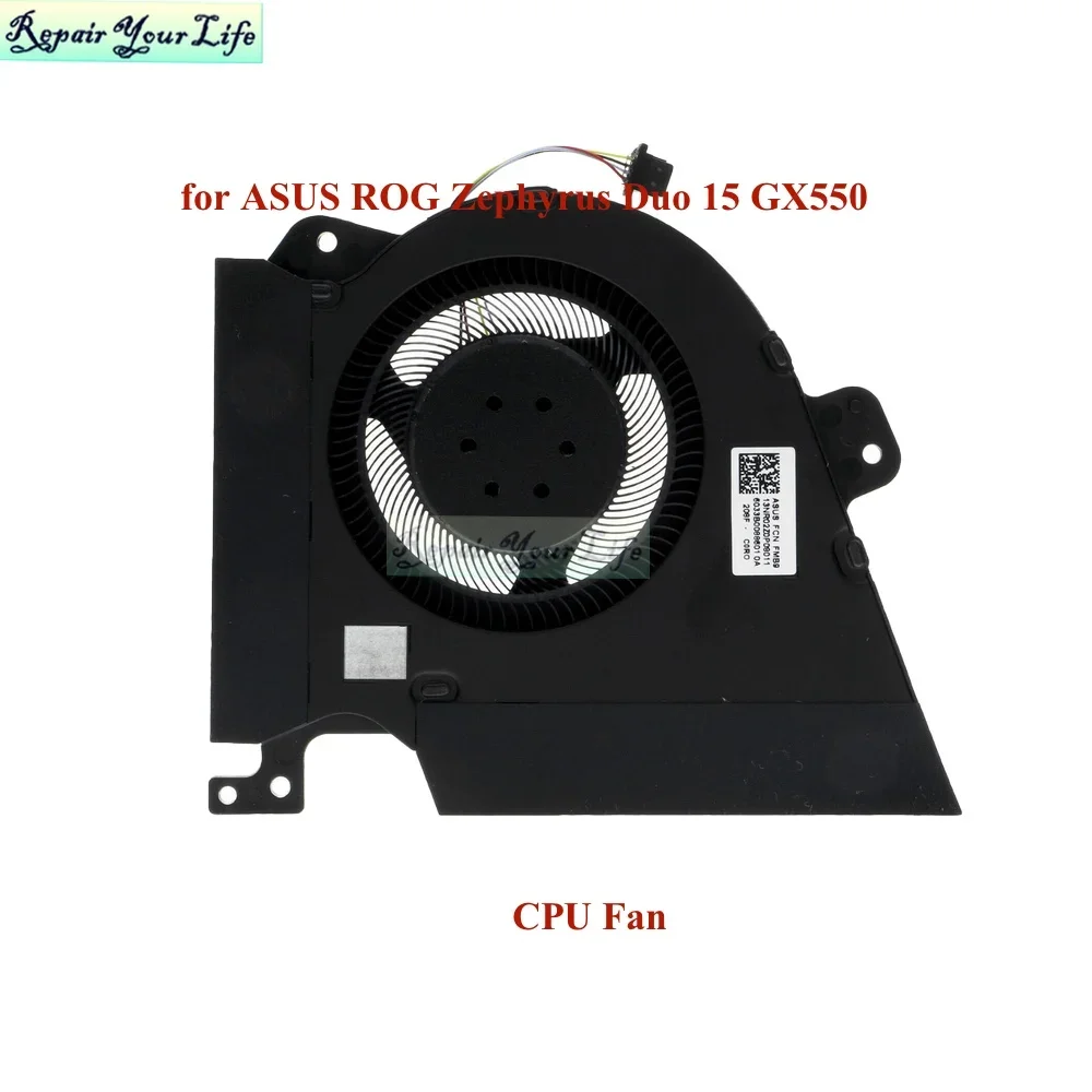 Ventilador de refrigeración GPU para CPU de ordenador portátil, radiador enfriador para Asus ROG GX550 Zephyrus Duo 15 GX550LWS GX550LXS 13NR02Z0P08011 DFSCK22115181D - imagen 5