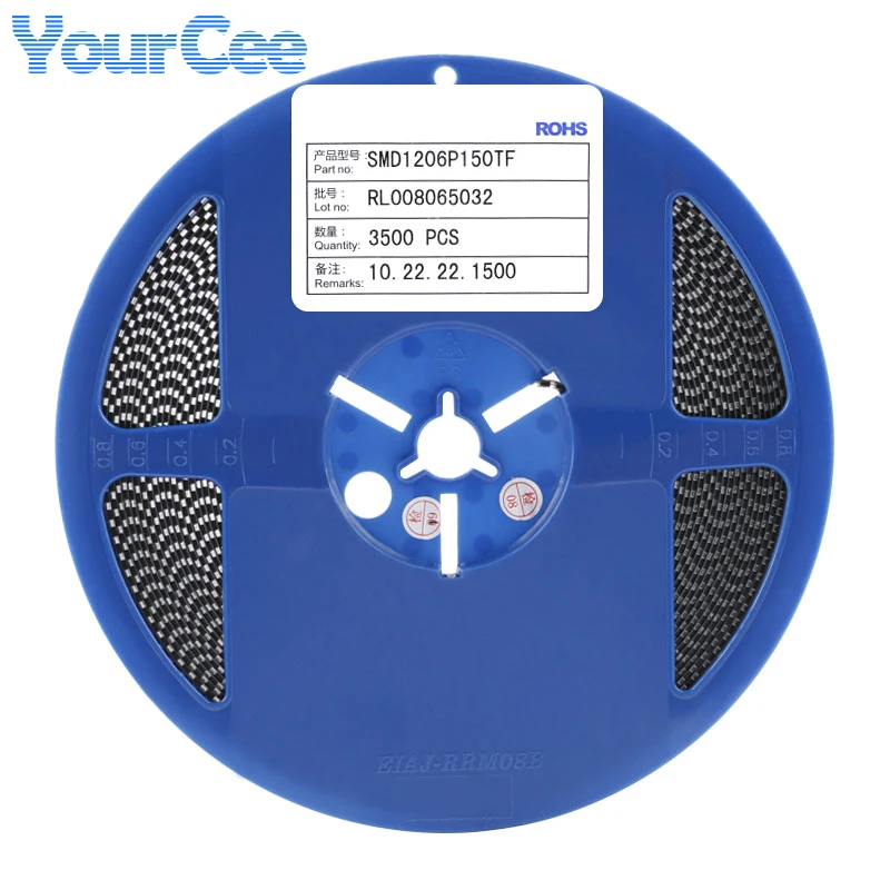10 Uds 1206 PTC SMD fusible reiniciable 1500ma 1.5A 1000ma 1A 200ma 0.2A 160ma 0.16A 100ma 0.1A fusible de recuperación 0603 1210 1812 20180805 - imagen 5