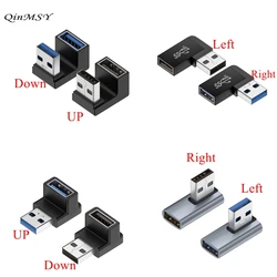 Adaptador USB 3.0 Angular Macho-Hembra 10Gbps