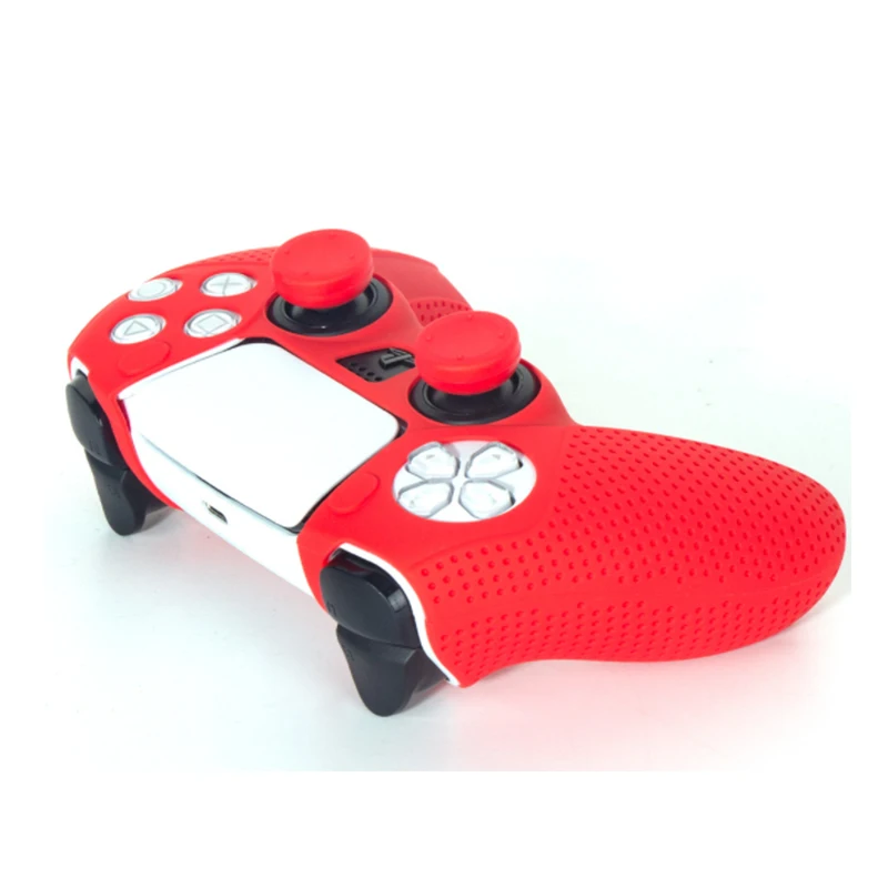 Dobe-funda de silicona antideslizante para mando de PS5, cubierta protectora suave de goma para mando de PS5, 2 agarres para pulgar, TP5-0559 - imagen 4