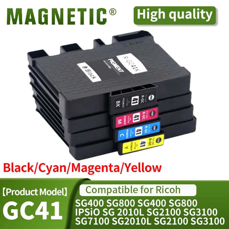 Cartucho de tinta para impresora Ricoh GC41, recambio de tinta Compatible con GC-41, SG400, S800, 2010L, SG2100, 3100, 7100, SG2010L, SG2100, SG3100, SG7100, EU