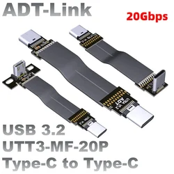 Cable USB-C Plano Flexible 90° – Gen2 Transferencia Datos