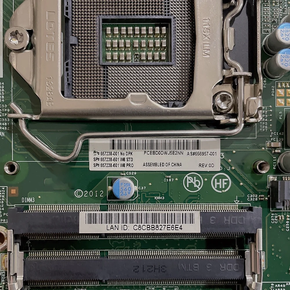 Placa base para placa base del sistema HP Compaq Pro 6300 AIO completamente probada 657238 -001 656957 -001 657238 -501 - imagen 3