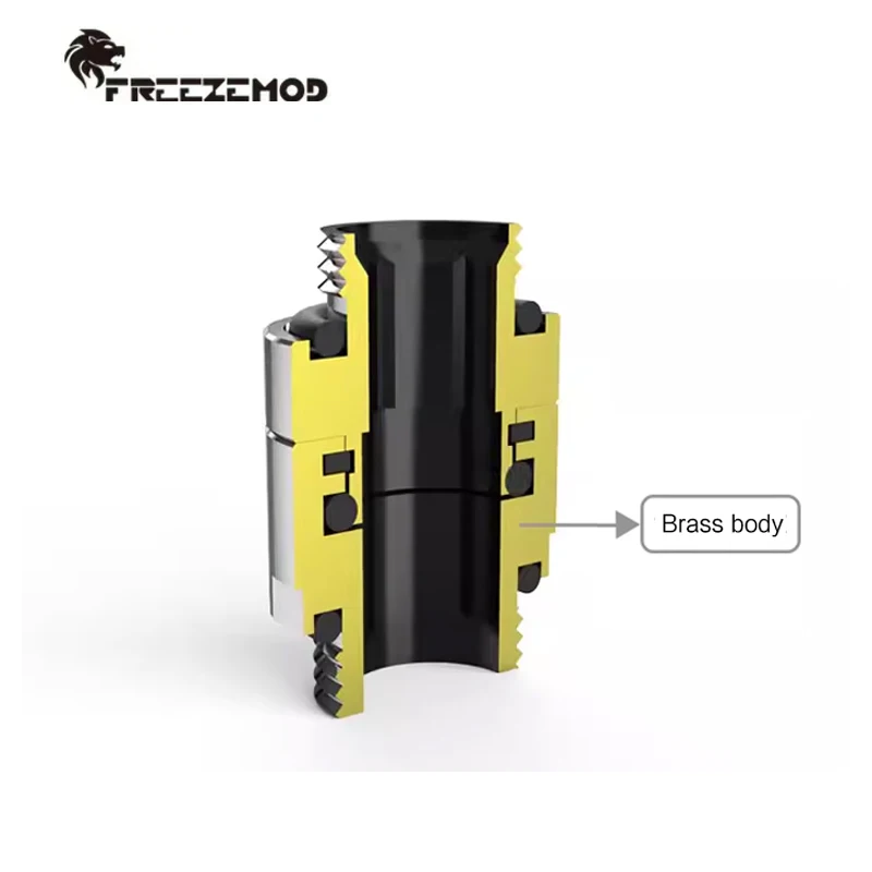 FREEZEMOD GXZDS-E3, conectores/extensor de accesorios para PC, rosca rotativa G1/4, macho doble giratorio de 360 grados, accesorio de junta a tope - imagen 5