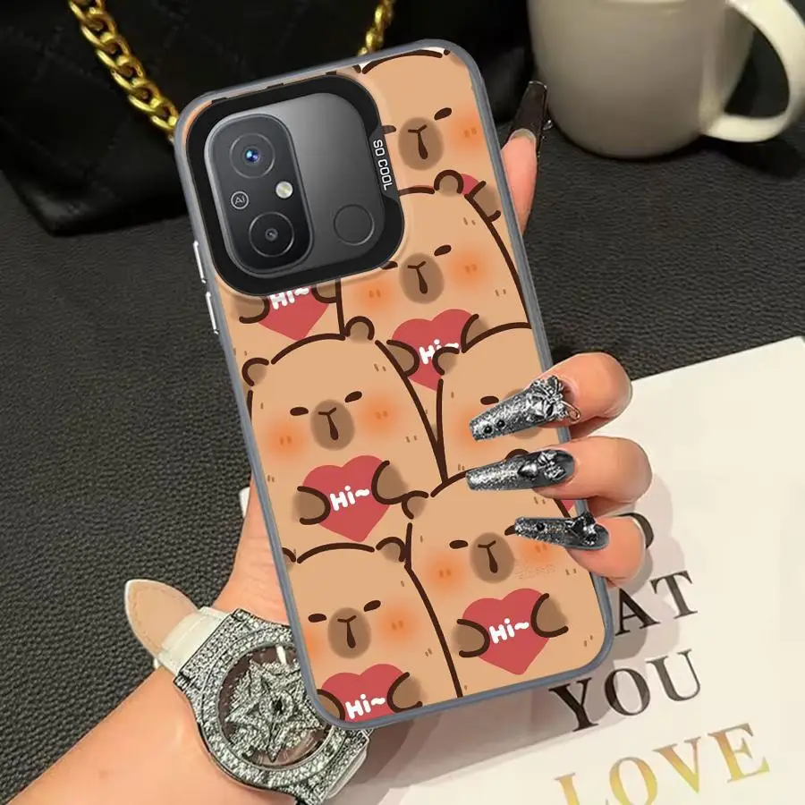 CapyBara-funda trasera bonita para teléfono Xiaomi Redmi 9T A5 A1 A2 Plus 10C 9C K60 14C 12C 13C - imagen 2