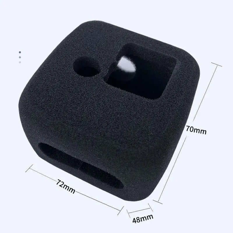Mini cubierta de espuma para parabrisas, esponja de alta densidad, reducción de ruido, funda a prueba de viento para Gopro Hero 11, accesorios de cámara negros - imagen 4