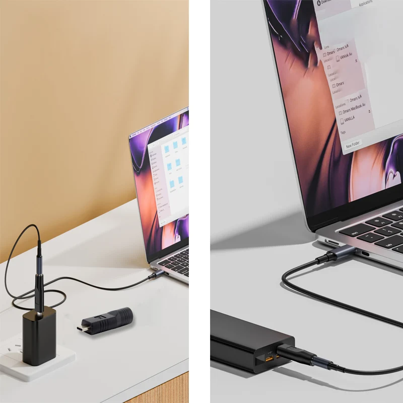 Adaptador PD USB C tipo C macho a 4,0*1,7 5,5*2,1 5,5*2,5 7,4*5,0 7,9*5,5mm convertidor de enchufe hembra conector Jack de alimentación CC - imagen 4