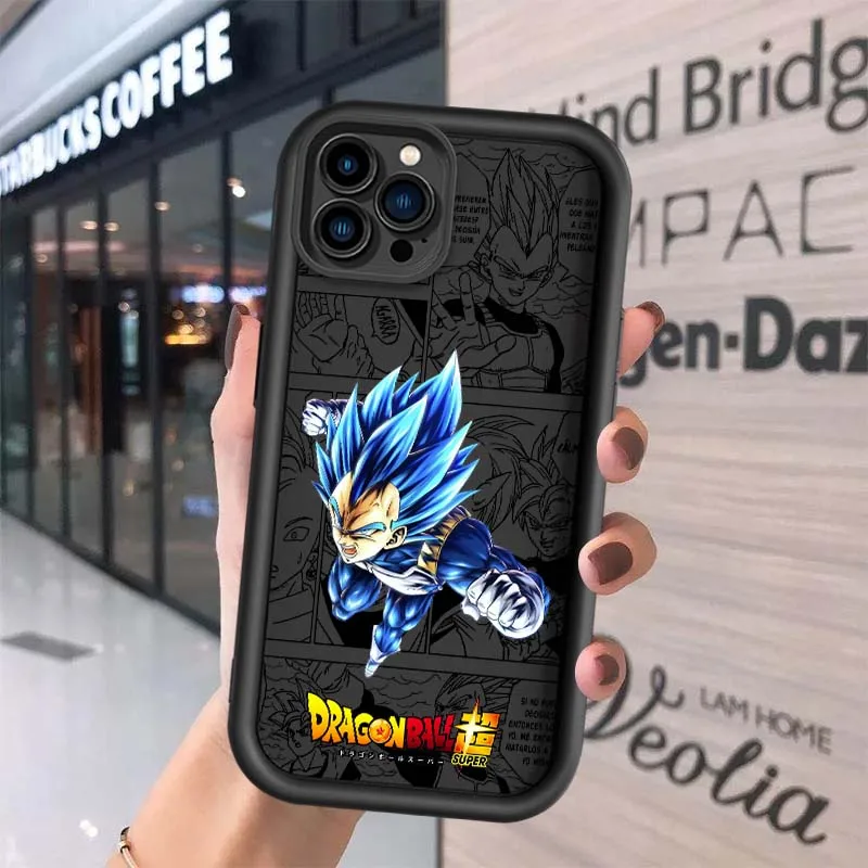 D-Dragon Ball Comic Vegeta para Apple iPhone 17 16 15 14 13 12 11 Plus Pro Max Eye Ladder funda de teléfono - imagen 3