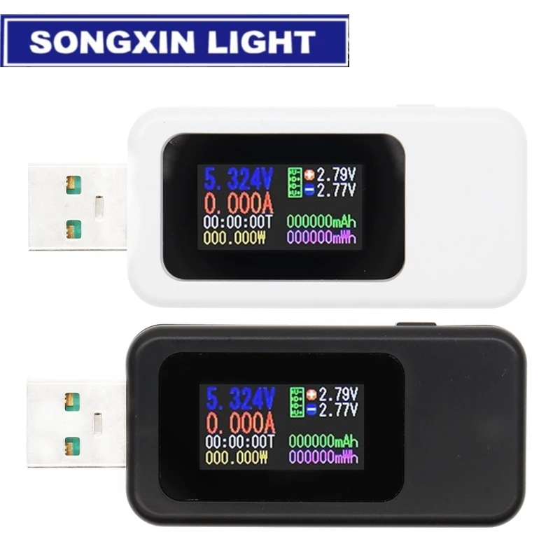 Probador USB 10 en 1, voltímetro Digital CC, amperímetro, medidor de voltaje de corriente, amperímetro, Detector, indicador de cargador de Banco de energía