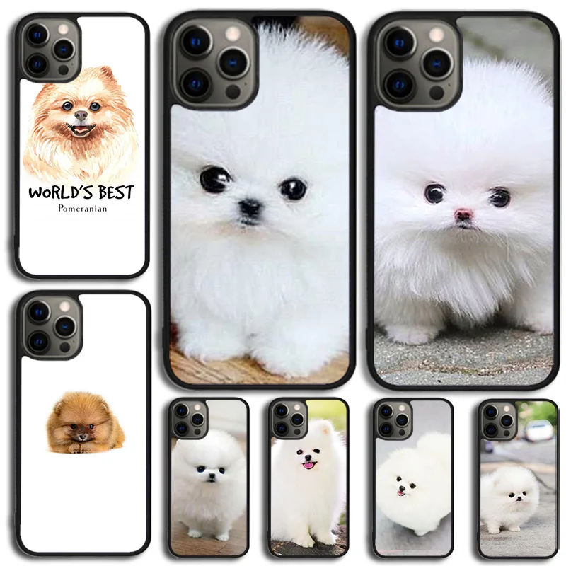 Funda de teléfono con perro Pomerania para iPhone 17 Air 11 12 13 15 16 14 Pro MAX Plus Coque