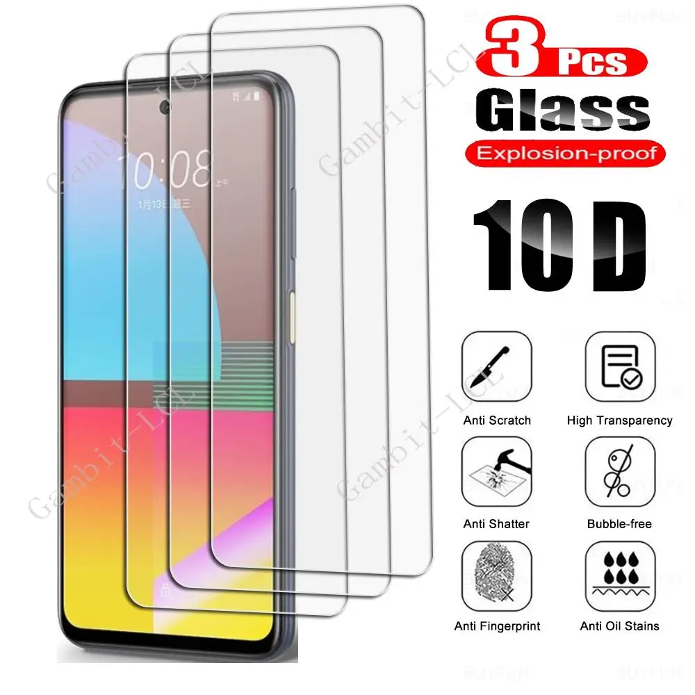 Protector de pantalla de vidrio templado para HTC Desire 22 Pro 21 U20 5G Wildfire E lite E2 Plus E3 20 + Plus E1 E X R70, 3 uds.