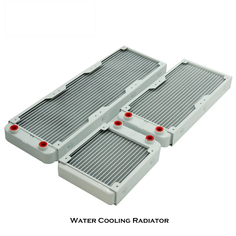 Radiador de cobre de refrigeración líquida de aluminio y disipador de calor de CPU, fila de enfriador de agua 60/80/90/120/240/360mm refrigerador negro/blanco - imagen 5