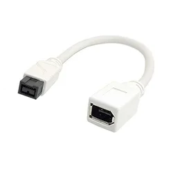 Nuevo IEEE 1394 6 pines hembra a 1394b 9 pines macho Firewire 400 a 800 Cable de 10cm