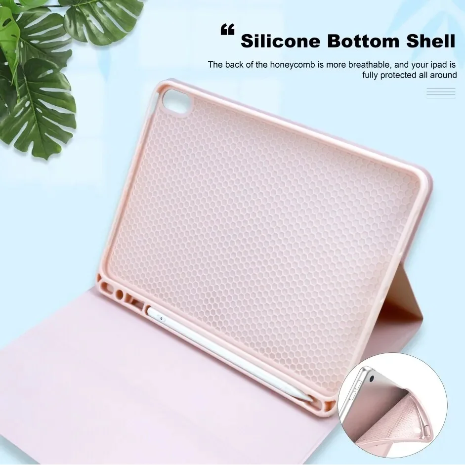 Funda con teclado para Smausng Galaxy Tab A11, 8,7 pulgadas, X133 X135 2025, teclado inalámbrico Bluetooth de cuero PU con ranura para portalápices - imagen 4