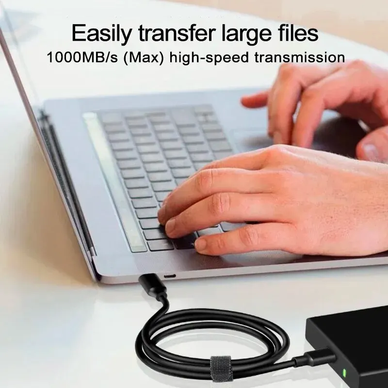 Cable USB3.2 de 10Gbps, transferencia de datos USB A a tipo C, Cable de disco duro USB C SSD, Cable de carga 3A 60W de carga rápida 3,0 para Cable Xiaomi - imagen 5