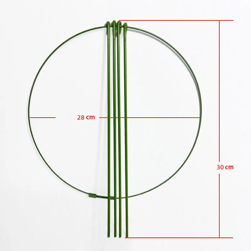 Soporte de Metal redondo ajustable para plantas y flores de jardín, soporte circular para anillo de estaca, herramientas de jardinería de hierro para escalar para bonsái Veg q - imagen 3