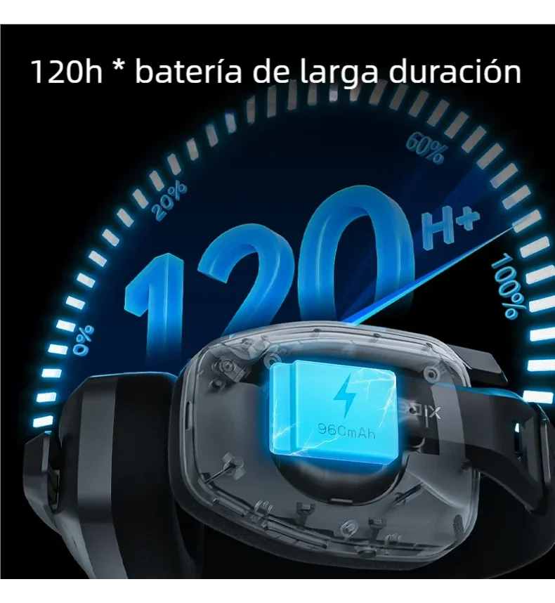 XIBERIA auriculares inalámbricos K01S para videojuegos, cascos con micrófono de 2,4 GHz para PS5, PS4, PC, Mac, Playstation, Bluetooth, USB/T-C - imagen 4