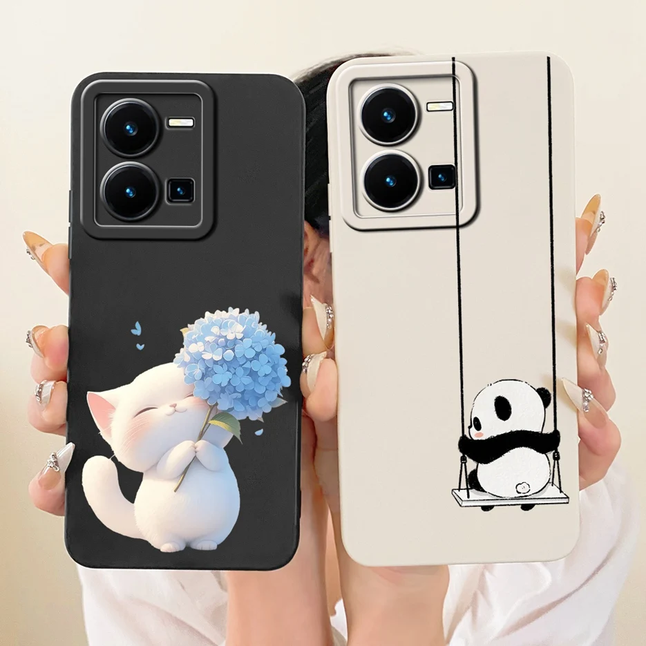 Para Vivo Y35 4G funda nueva funda pintada de lujo a prueba de golpes funda de teléfono suave de TPU para Vivo Y35 Y 35 VivoY35 4G funda trasera Coque - imagen 2