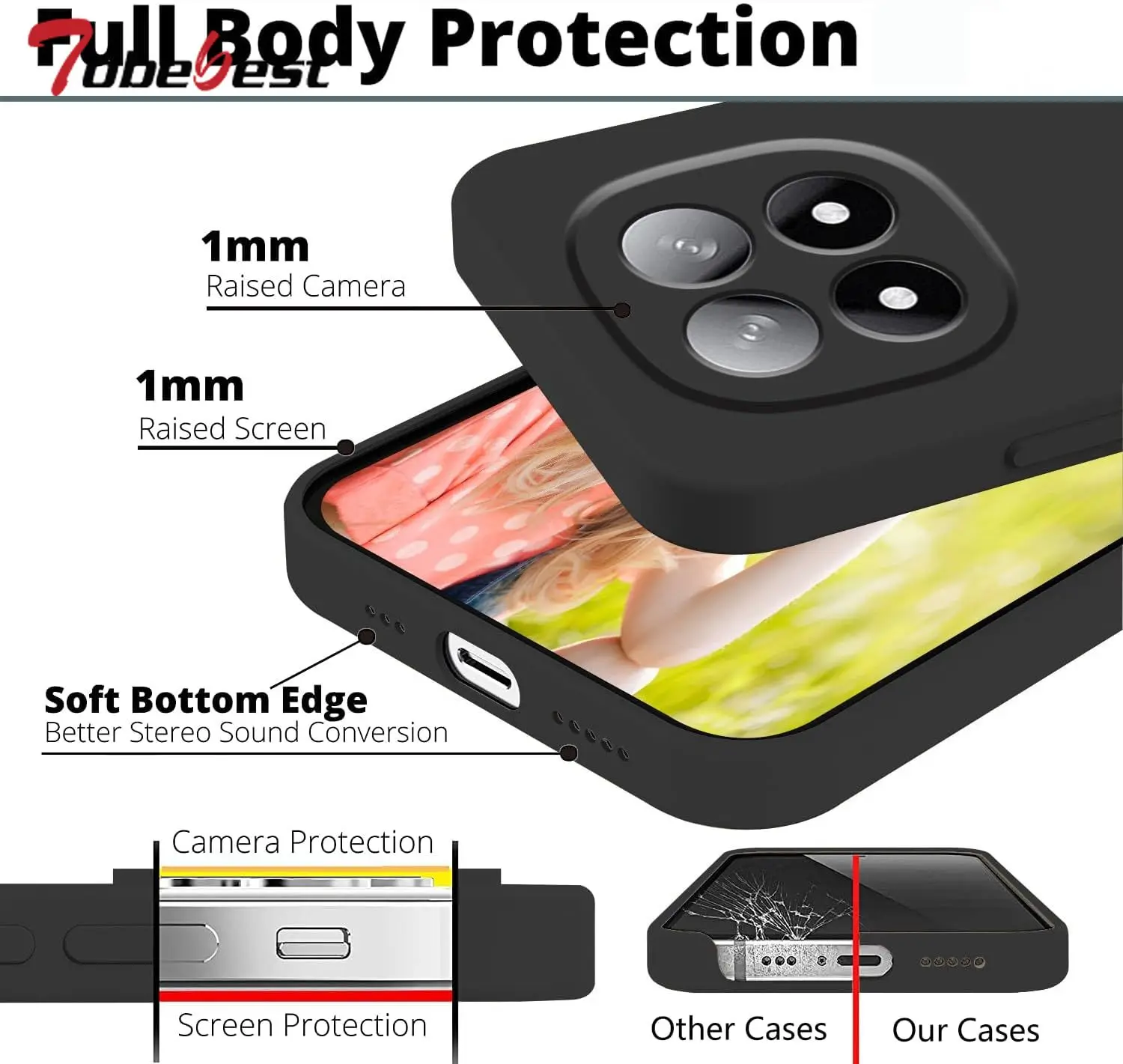 Funda de silicona líquida para Xiaomi Redmi Note 15 14 13 12 11 Pro Plus 4G 5G Coque Skin Feel funda trasera suave ultrafina - imagen 3