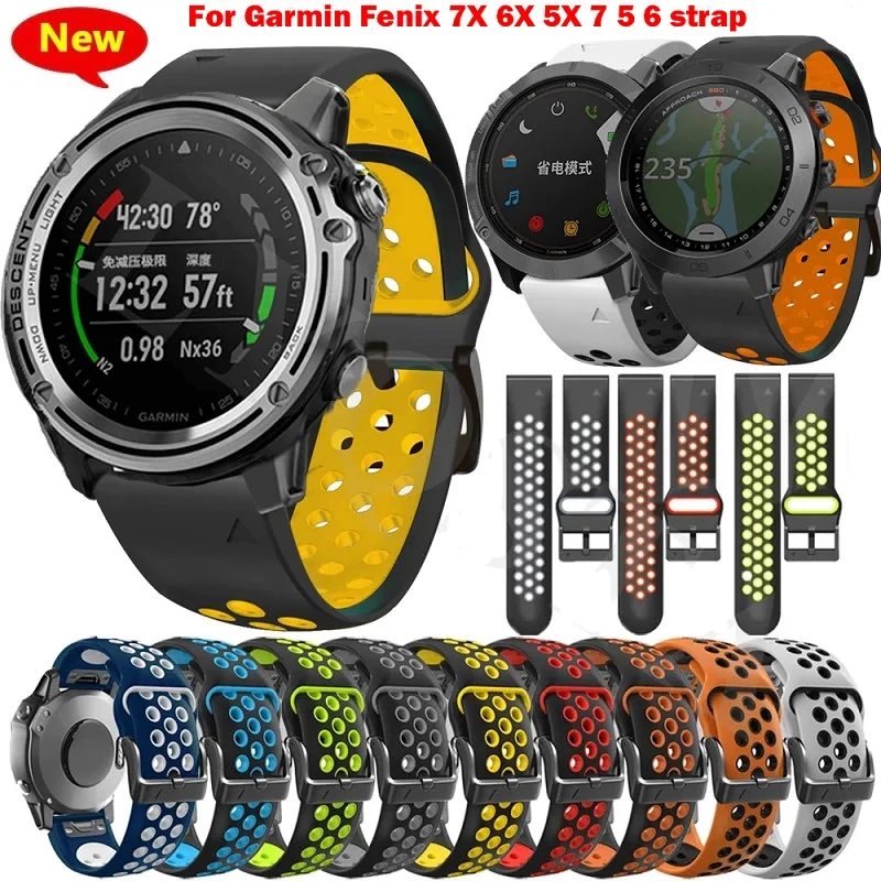 Instinct 2 Correa de reloj Solar QuickFit, 22mm, 26mm, Garmin Instinct Epix Gen 2 Fenix 7X 7 6 6X Pro 5 5X Band Bracelet
