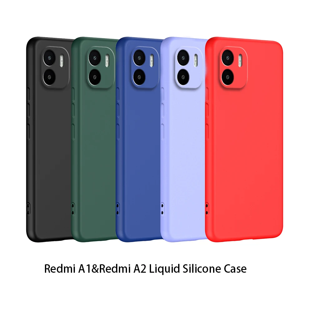 Funda de silicona líquida de lujo para Xiaomi Redmi A1 A2 funda para RedmiA1 RedmiA2