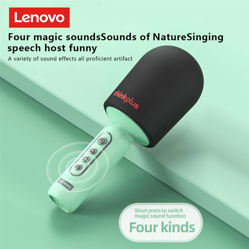 Lenovo M1 micrófono de mano inalámbrico Bluetooth, artefacto de Karaoke de calidad de sonido HIFI, teléfono móvil portátil para el hogar - imagen 4